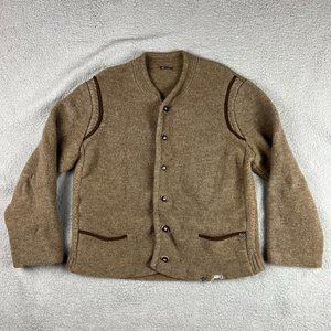 Manfred Wesenjak Jacket Womens 58 Extra Large XL Brown Wool Coat Sweater 1